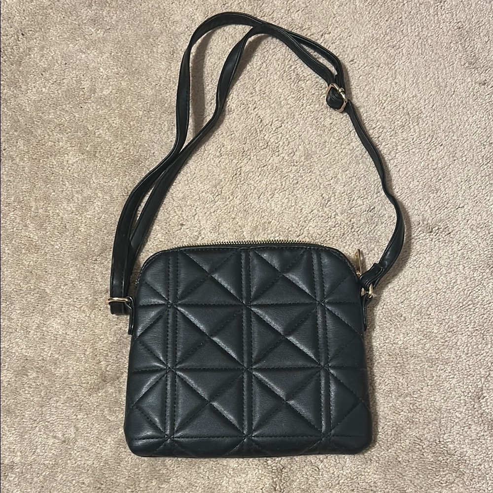 Black Quilted Crossbody Bag
